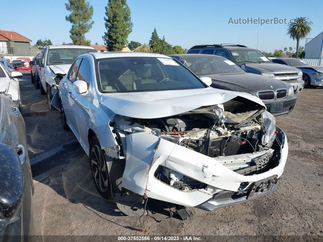 2017 Honda Accord Sedan Ex-l V6 White vin: 1HGCR3F08HA019656