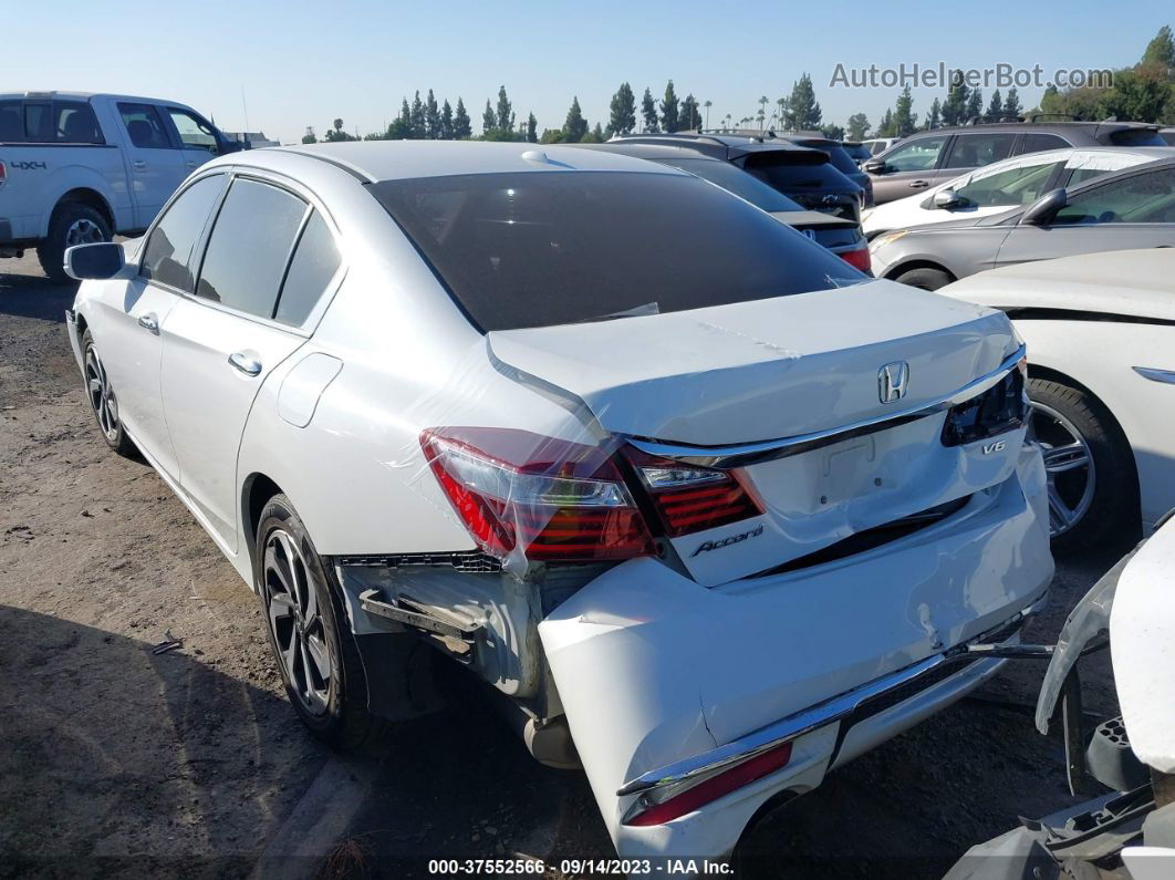 2017 Honda Accord Sedan Ex-l V6 White vin: 1HGCR3F08HA019656