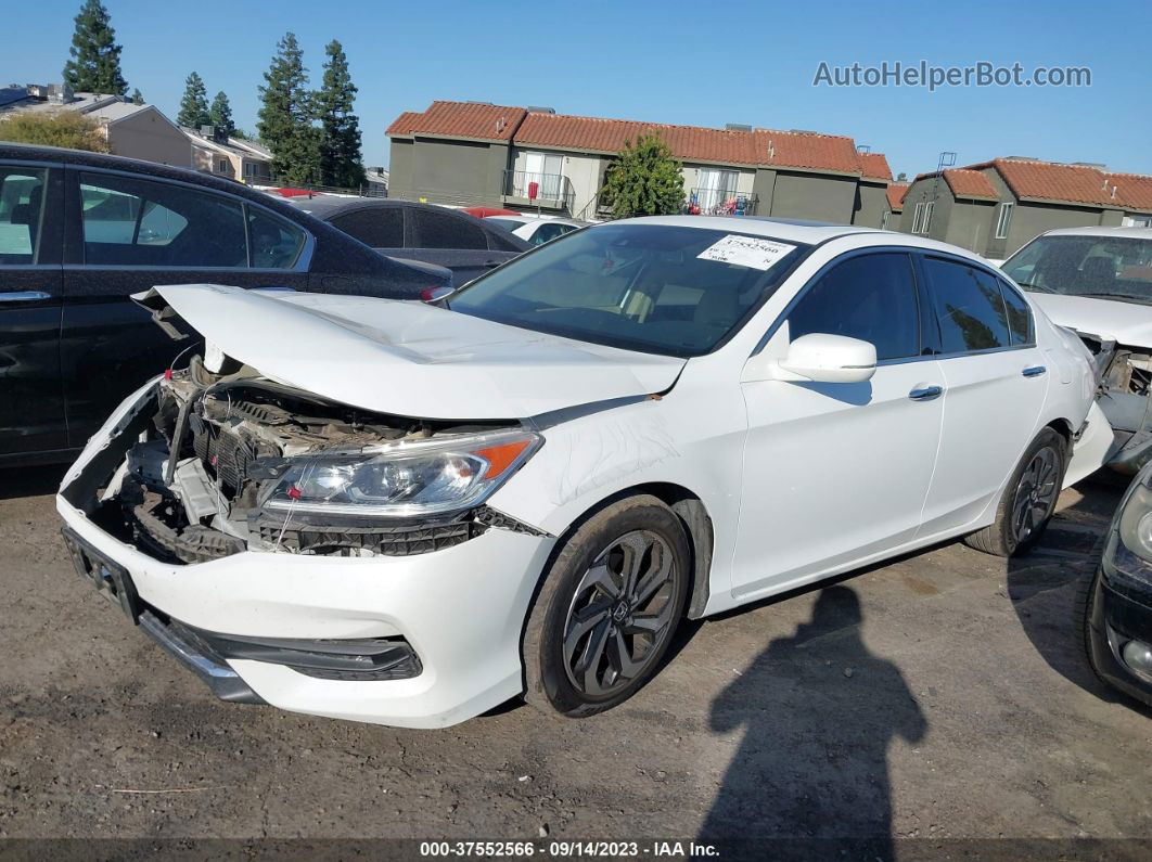 2017 Honda Accord Sedan Ex-l V6 White vin: 1HGCR3F08HA019656