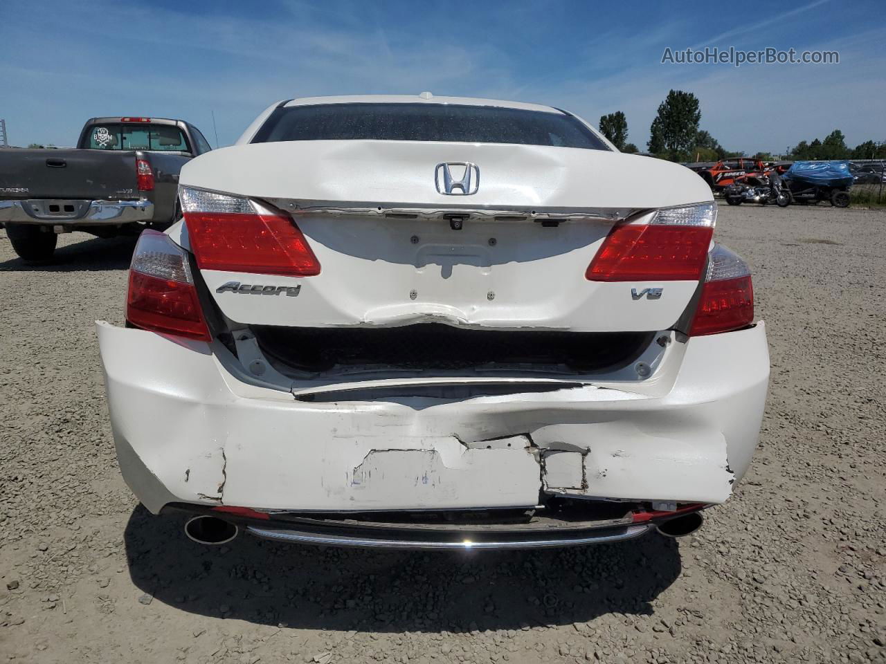 2014 Honda Accord Exl White vin: 1HGCR3F80EA017658