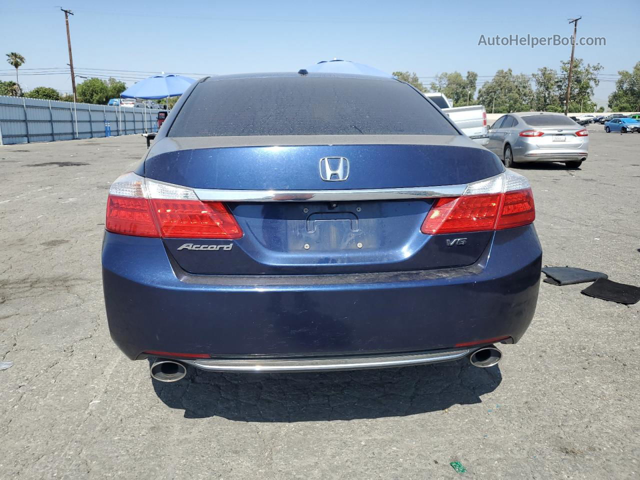 2014 Honda Accord Exl Blue vin: 1HGCR3F80EA019507