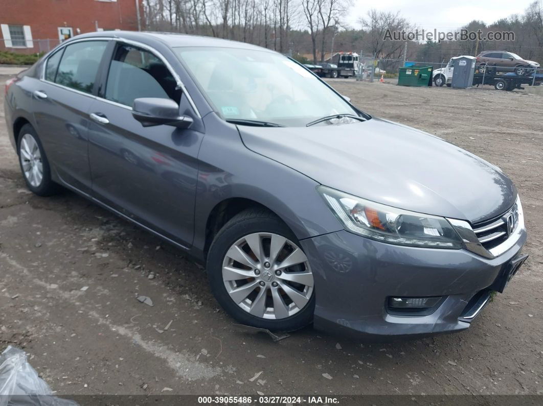 2014 Honda Accord Ex-l V-6 Gray vin: 1HGCR3F80EA034248