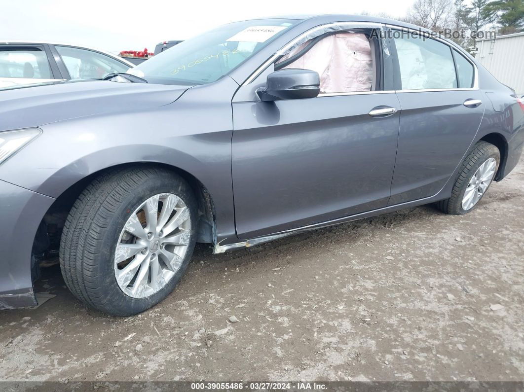 2014 Honda Accord Ex-l V-6 Gray vin: 1HGCR3F80EA034248