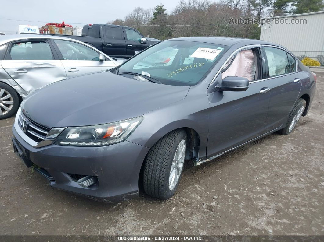 2014 Honda Accord Ex-l V-6 Gray vin: 1HGCR3F80EA034248