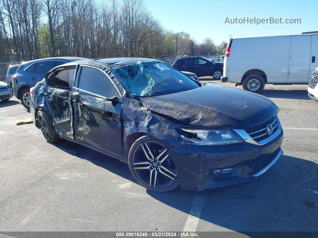 2014 Honda Accord Ex-l V-6 Black vin: 1HGCR3F80EA039143