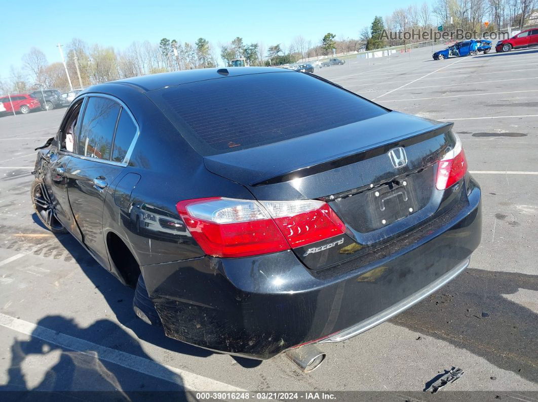 2014 Honda Accord Ex-l V-6 Black vin: 1HGCR3F80EA039143