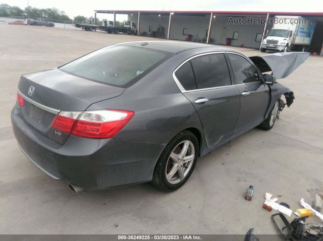 2015 Honda Accord Ex-l V-6 Gray vin: 1HGCR3F80FA027155