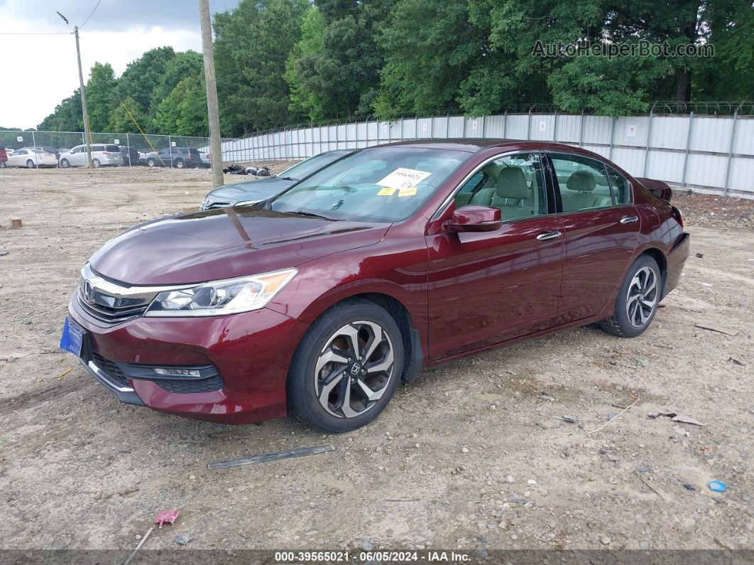 2017 Honda Accord Ex-l V6 Burgundy vin: 1HGCR3F80HA013680