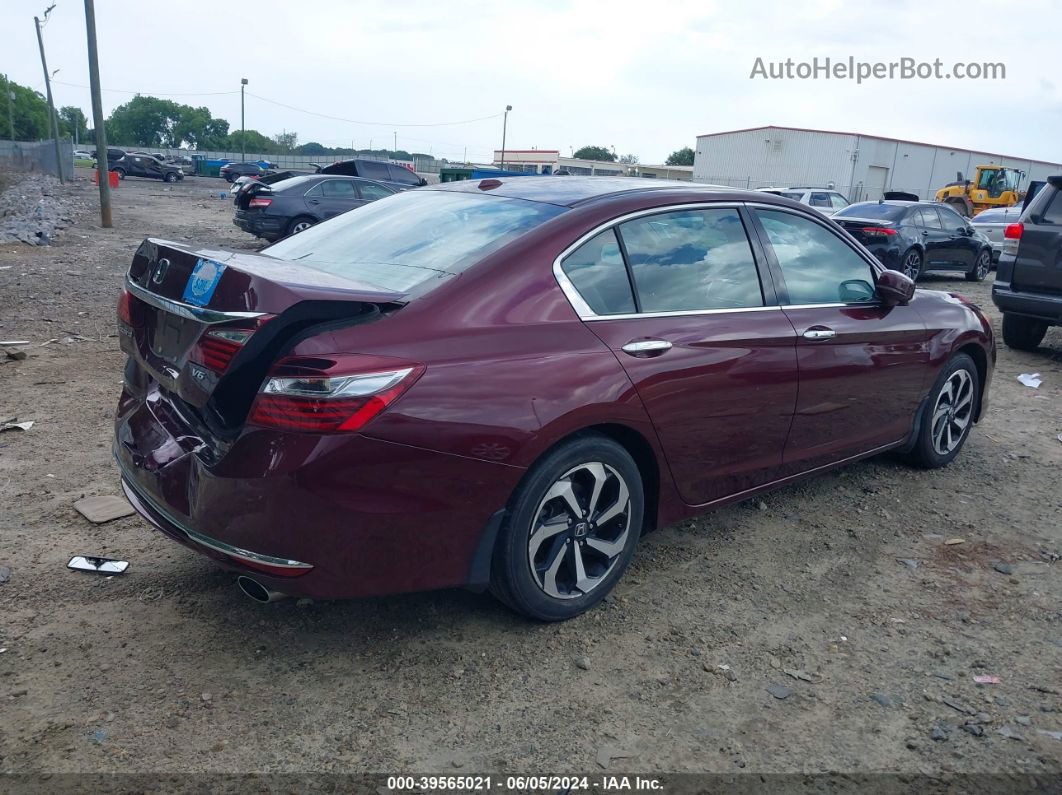 2017 Honda Accord Ex-l V6 Burgundy vin: 1HGCR3F80HA013680