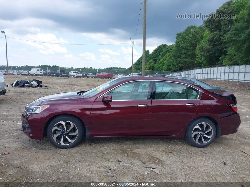 2017 Honda Accord Ex-l V6 Burgundy vin: 1HGCR3F80HA013680