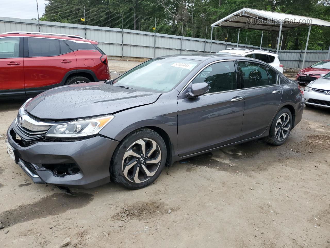 2017 Honda Accord Exl Серый vin: 1HGCR3F80HA031905