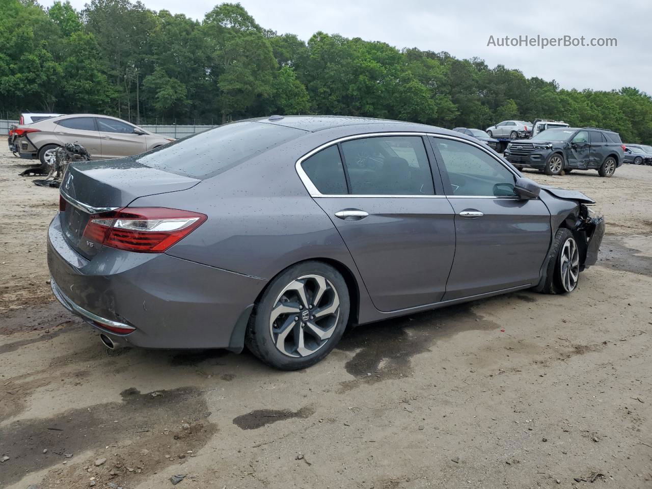 2017 Honda Accord Exl Серый vin: 1HGCR3F80HA031905