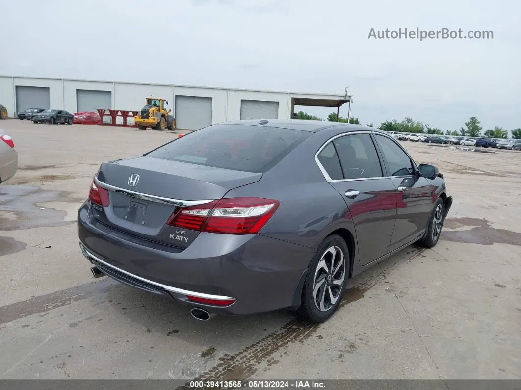 2017 Honda Accord Ex-l V6 Gray vin: 1HGCR3F80HA038370