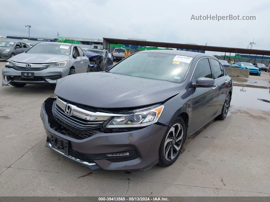 2017 Honda Accord Ex-l V6 Gray vin: 1HGCR3F80HA038370