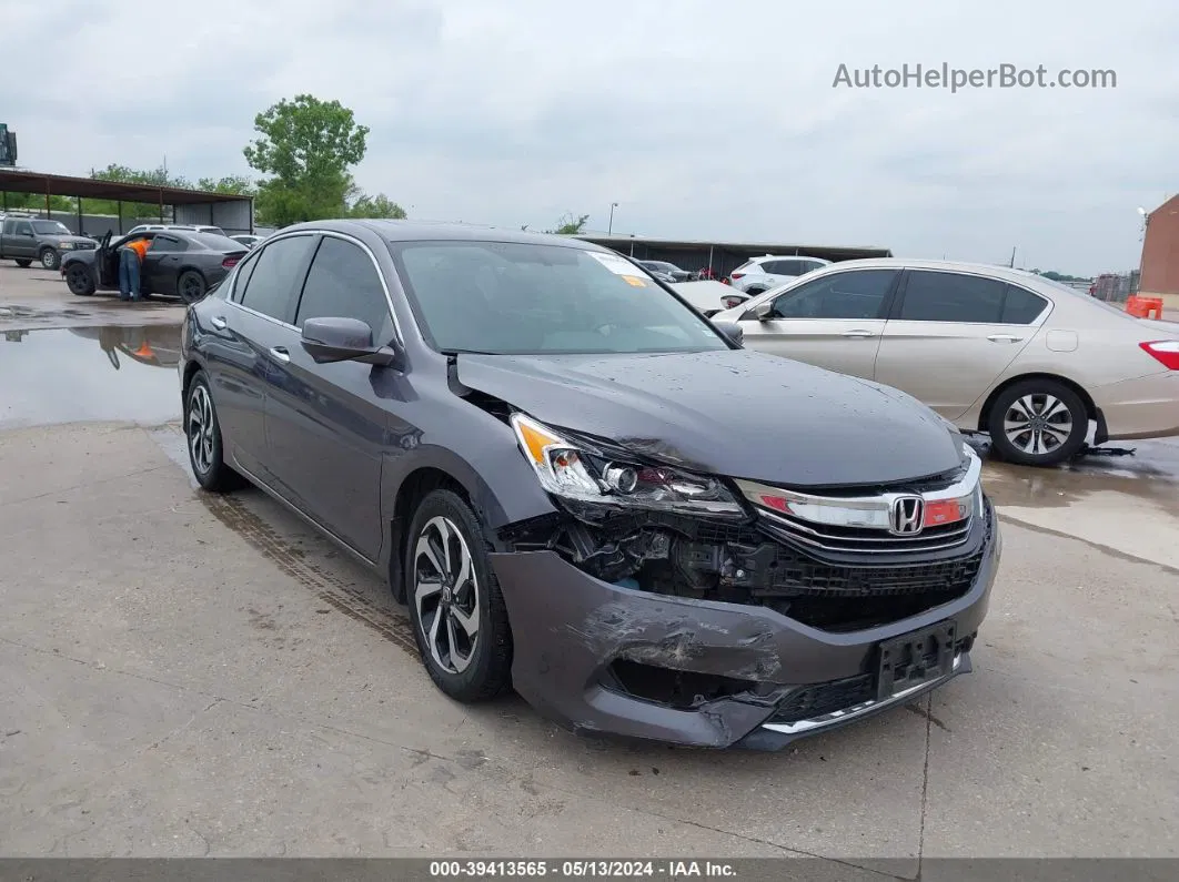 2017 Honda Accord Ex-l V6 Gray vin: 1HGCR3F80HA038370