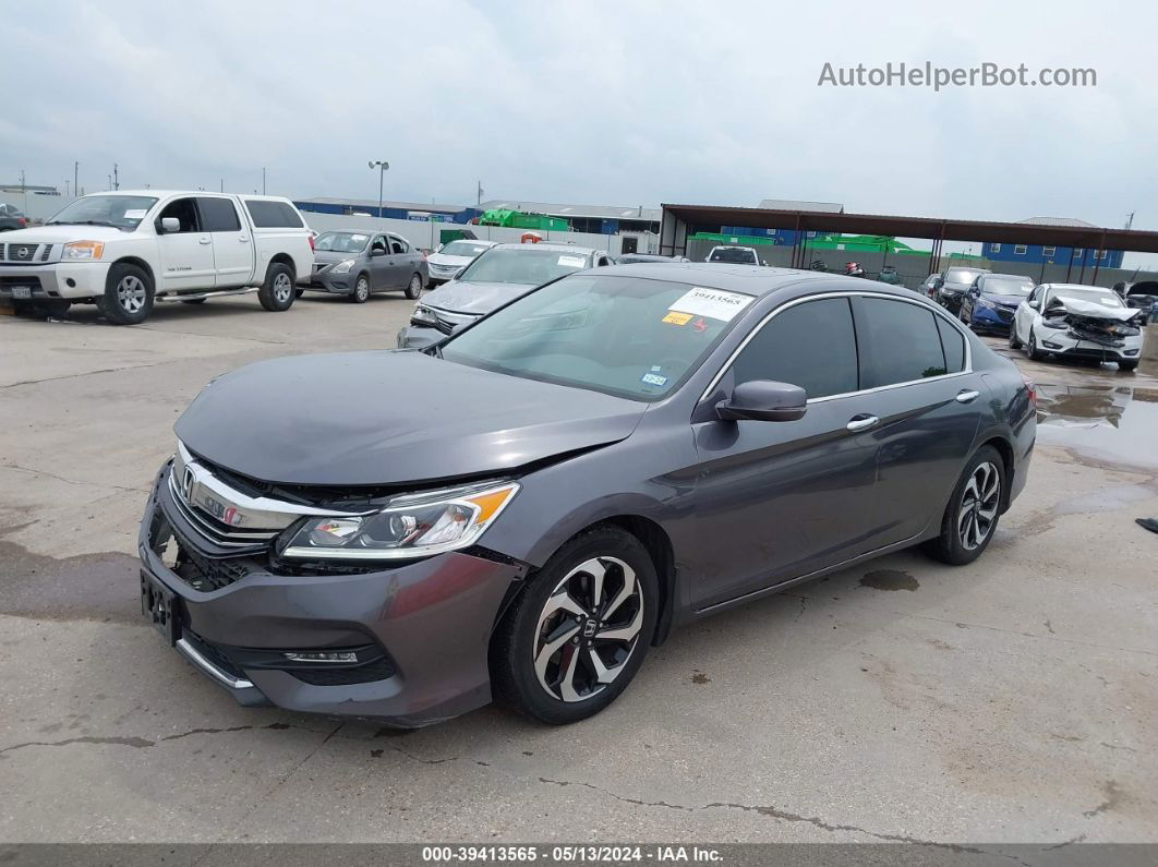 2017 Honda Accord Ex-l V6 Gray vin: 1HGCR3F80HA038370