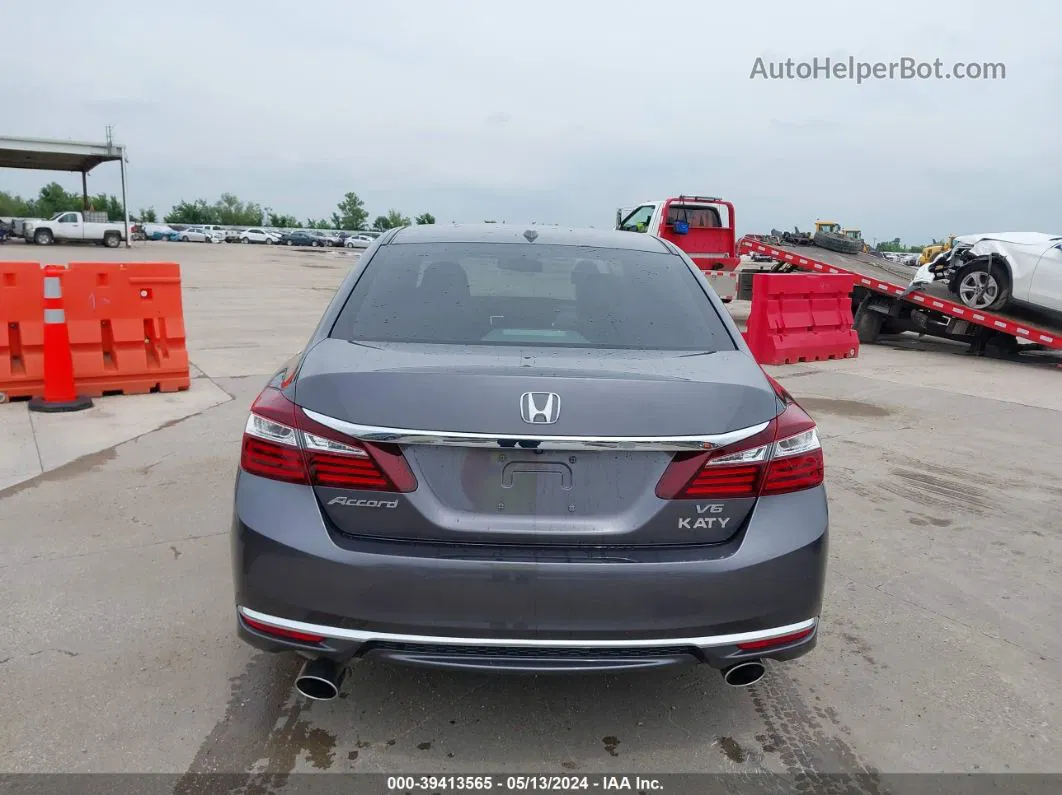 2017 Honda Accord Ex-l V6 Gray vin: 1HGCR3F80HA038370