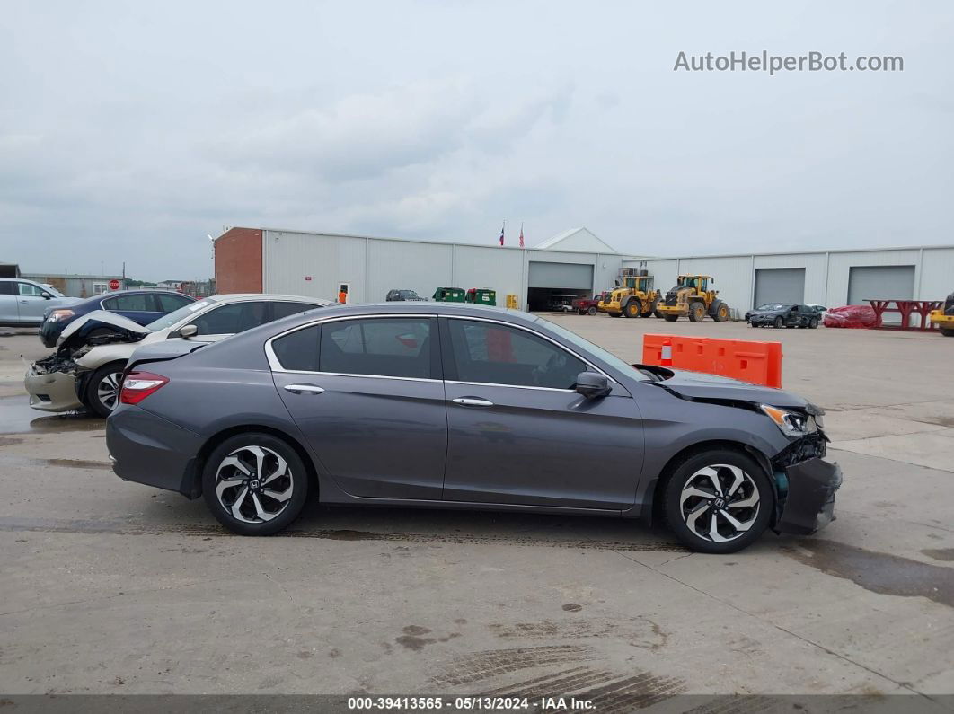 2017 Honda Accord Ex-l V6 Gray vin: 1HGCR3F80HA038370