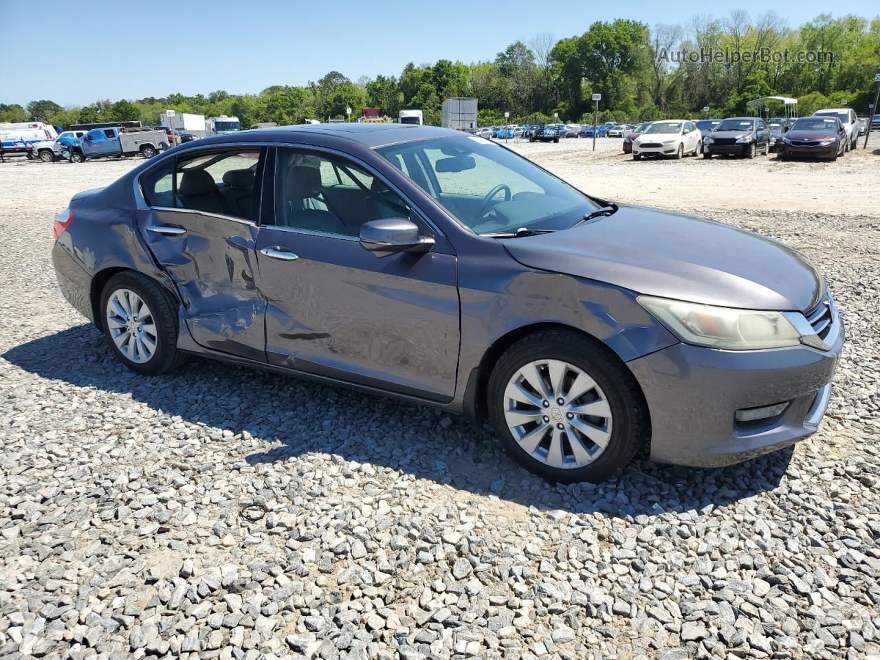 2014 Honda Accord Exl Серый vin: 1HGCR3F81EA021668