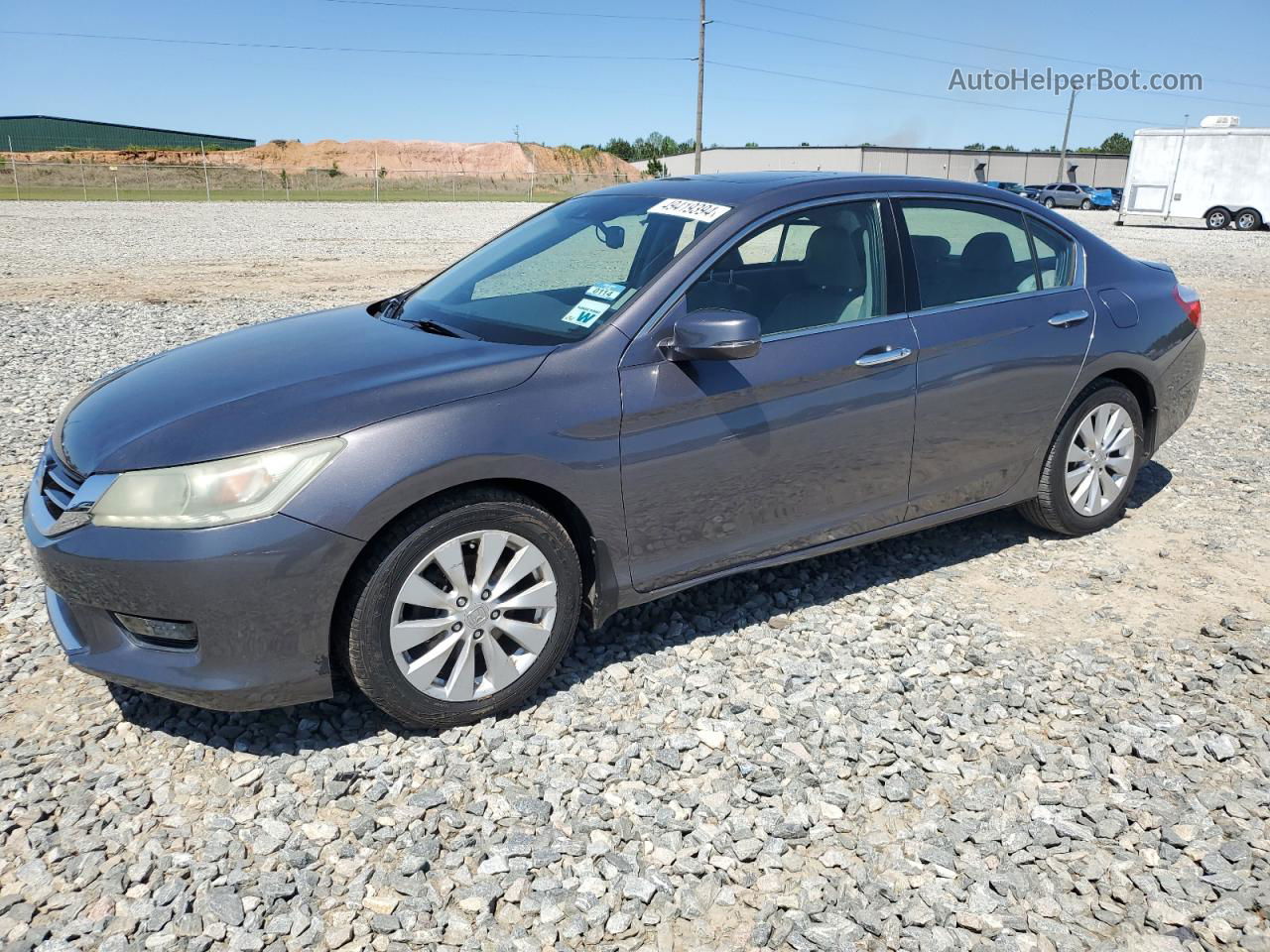 2014 Honda Accord Exl Gray vin: 1HGCR3F81EA021668