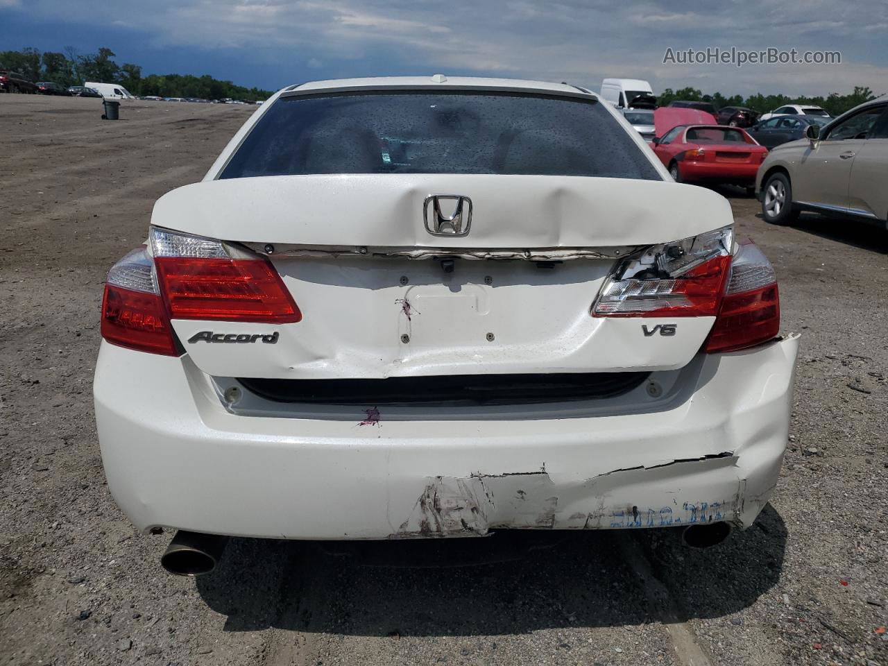 2014 Honda Accord Exl White vin: 1HGCR3F81EA036042