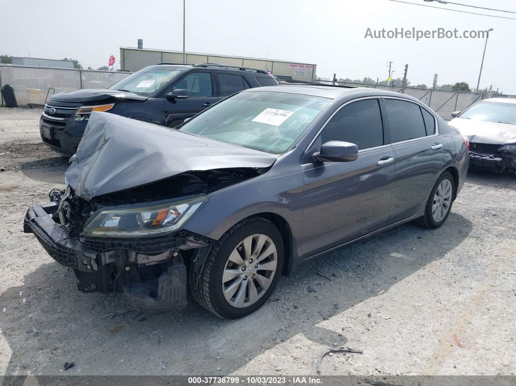 2015 Honda Accord Ex-l V-6 Gray vin: 1HGCR3F81FA025401