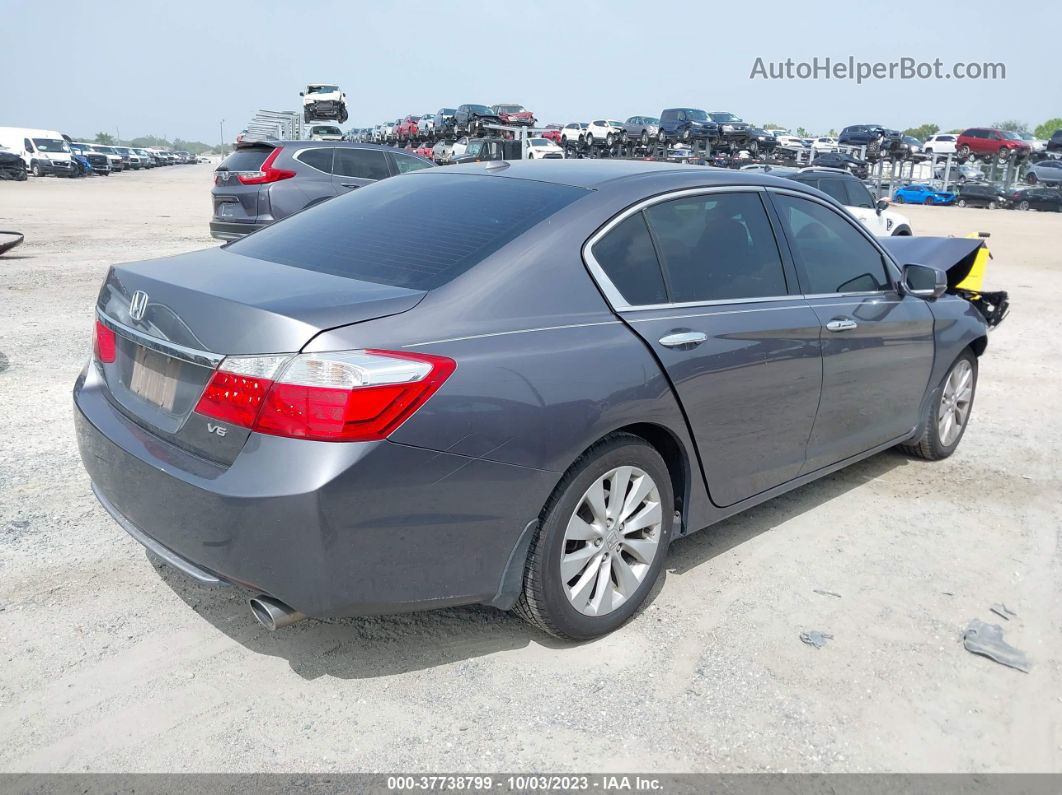 2015 Honda Accord Ex-l V-6 Gray vin: 1HGCR3F81FA025401