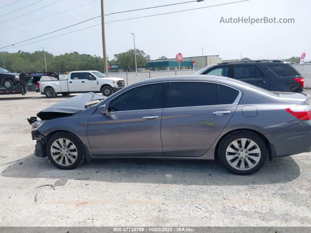 2015 Honda Accord Ex-l V-6 Gray vin: 1HGCR3F81FA025401