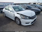 2015 Honda Accord Ex-l V-6 White vin: 1HGCR3F81FA027486