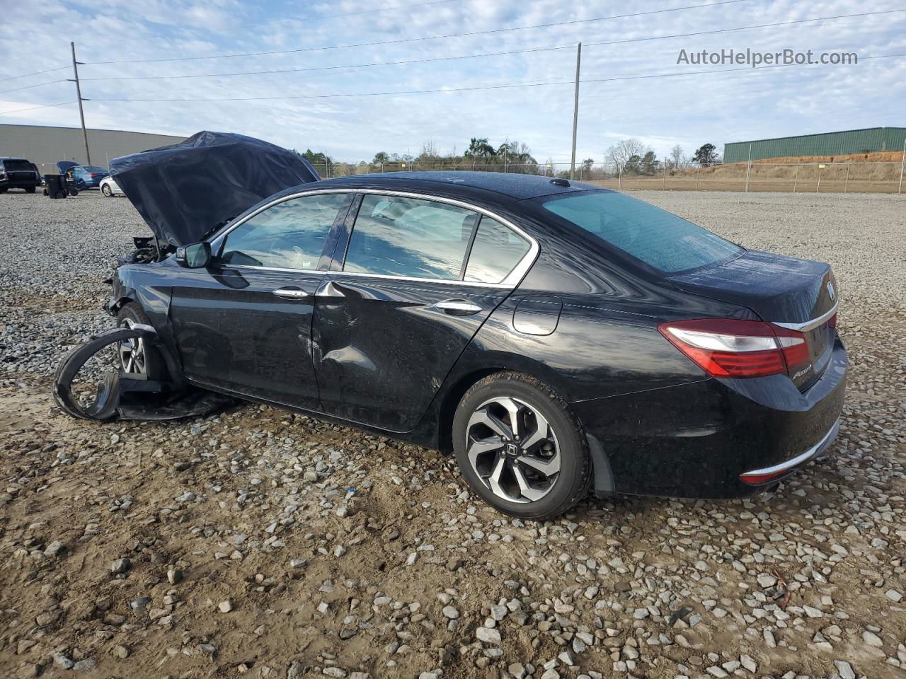 2016 Honda Accord Exl Черный vin: 1HGCR3F81GA024525