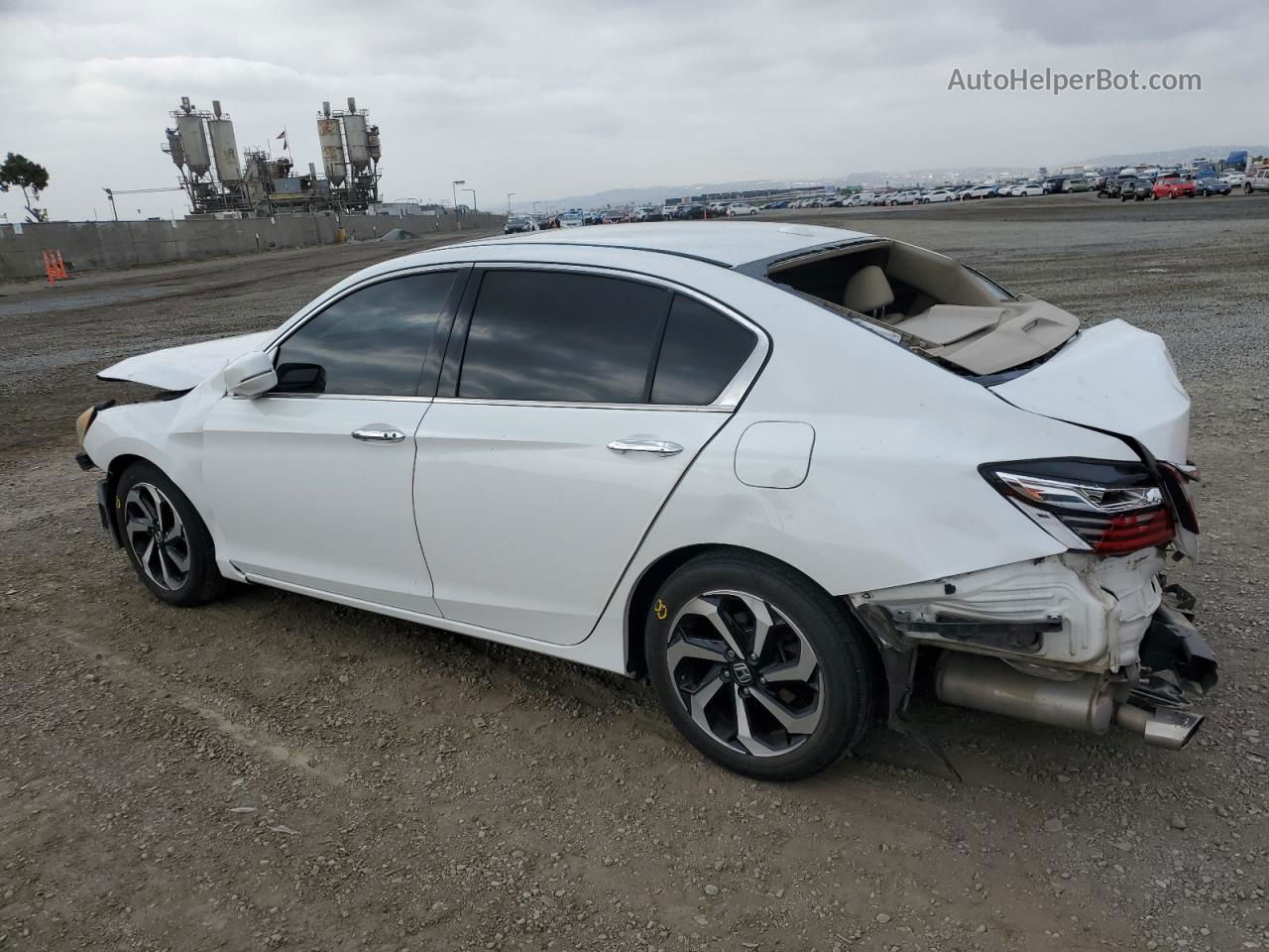 2017 Honda Accord Exl White vin: 1HGCR3F81HA000033