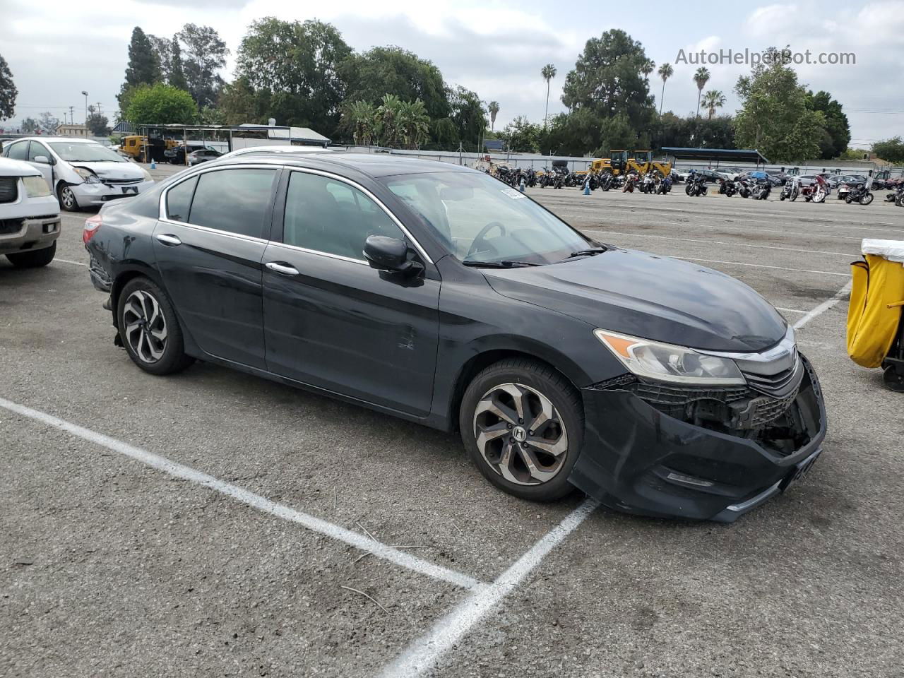 2017 Honda Accord Exl Черный vin: 1HGCR3F81HA034747