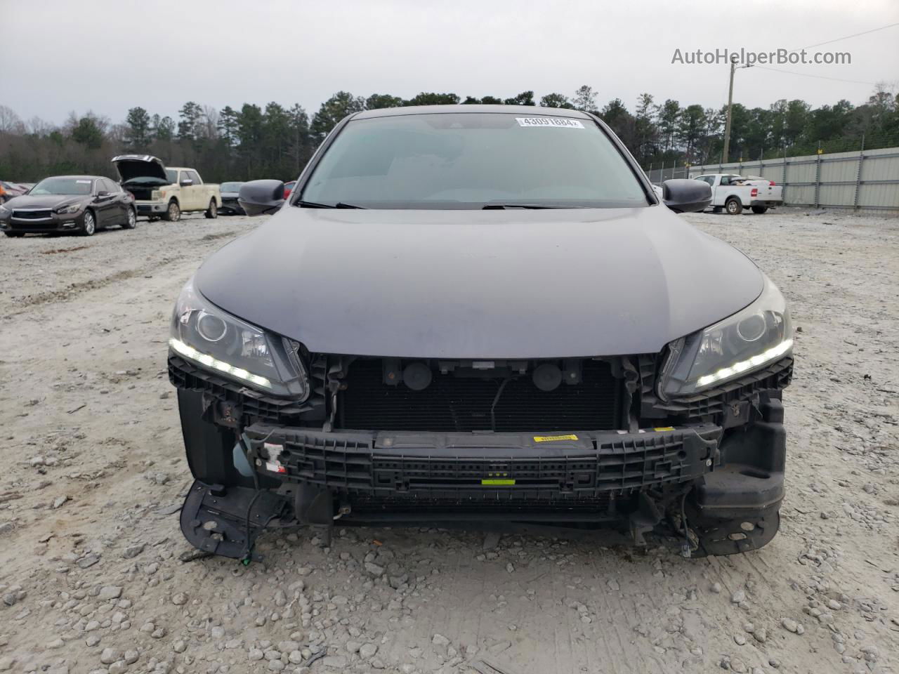 2014 Honda Accord Exl Серый vin: 1HGCR3F82EA021419