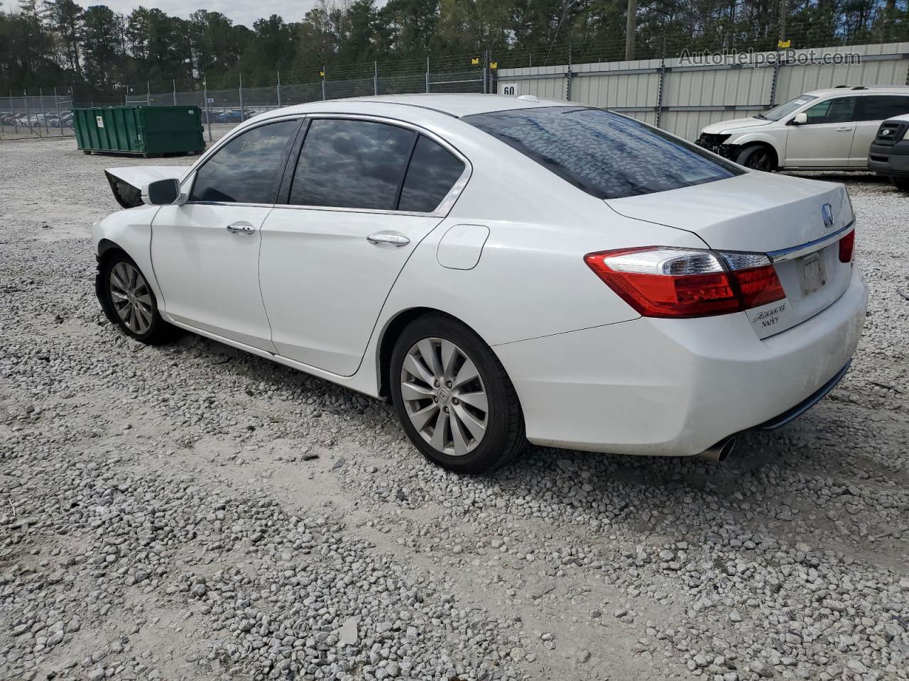 2014 Honda Accord Exl White vin: 1HGCR3F82EA027088