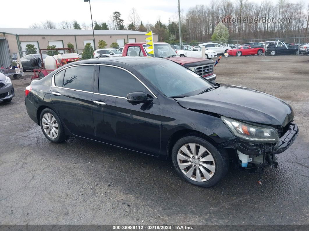 2014 Honda Accord Ex-l V-6 Black vin: 1HGCR3F82EA037409