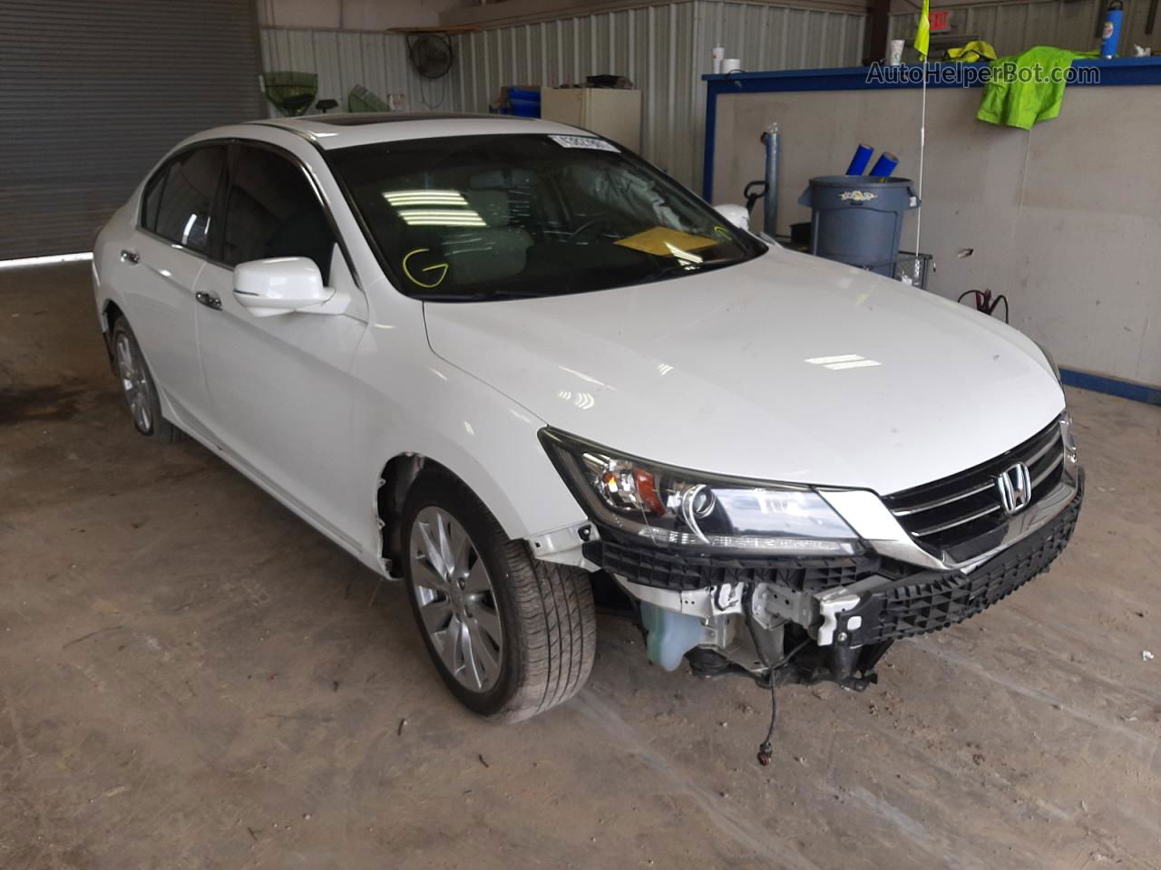 2015 Honda Accord Exl White vin: 1HGCR3F82FA000281