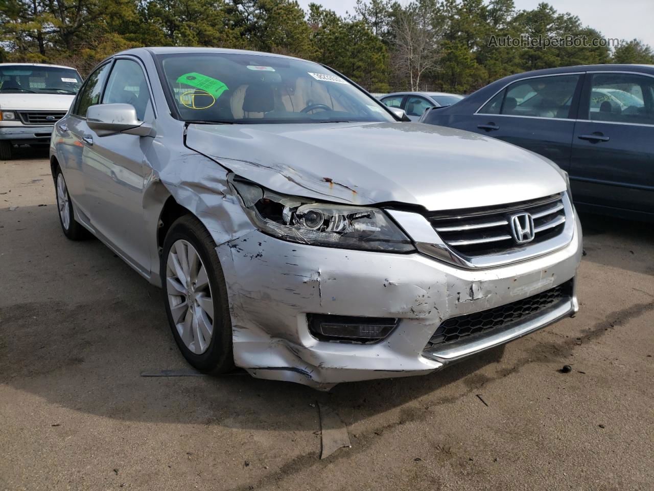 2015 Honda Accord Exl Silver vin: 1HGCR3F82FA012186