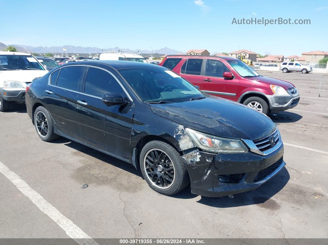 2014 Honda Accord Ex-l V-6 Black vin: 1HGCR3F83EA005620