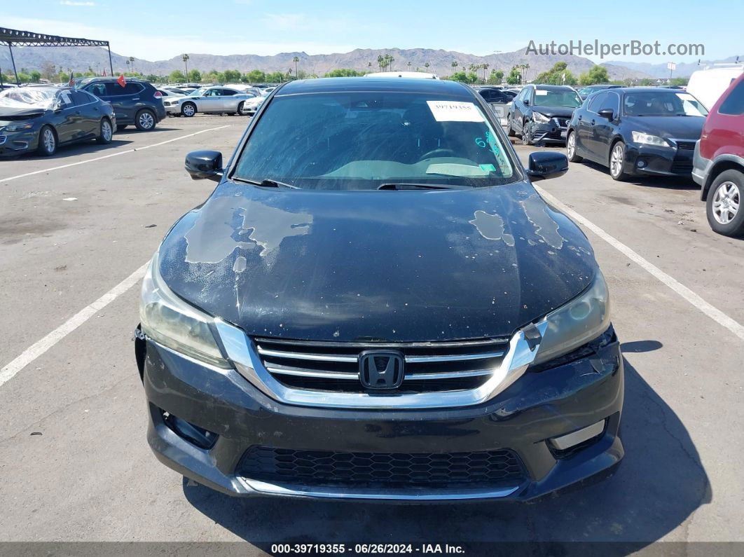 2014 Honda Accord Ex-l V-6 Black vin: 1HGCR3F83EA005620