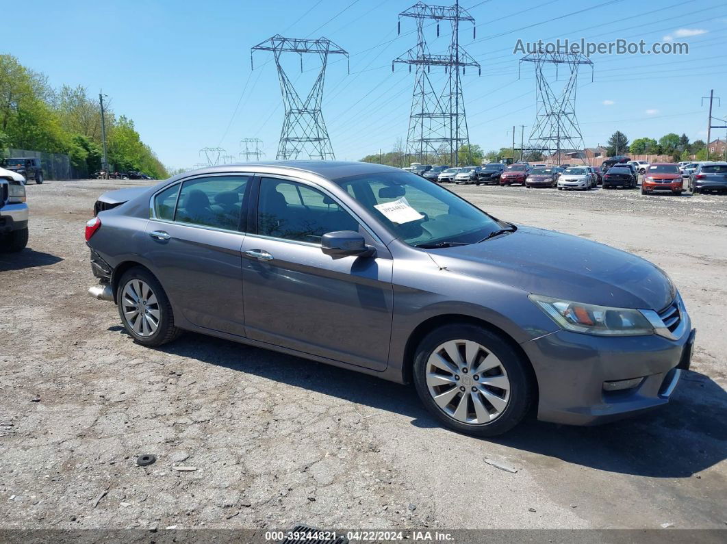 2014 Honda Accord Ex-l V-6 Gray vin: 1HGCR3F83EA015192