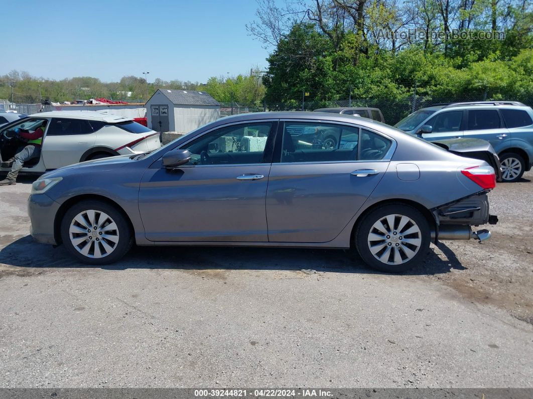 2014 Honda Accord Ex-l V-6 Gray vin: 1HGCR3F83EA015192