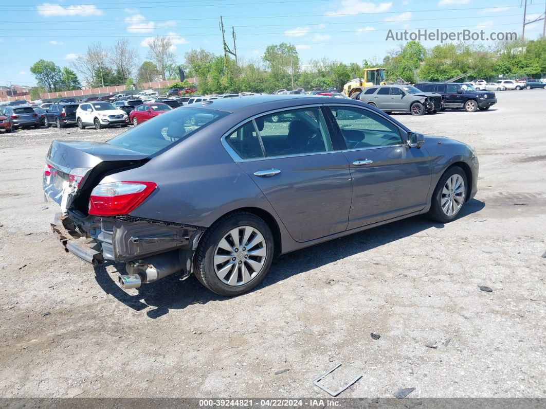 2014 Honda Accord Ex-l V-6 Gray vin: 1HGCR3F83EA015192