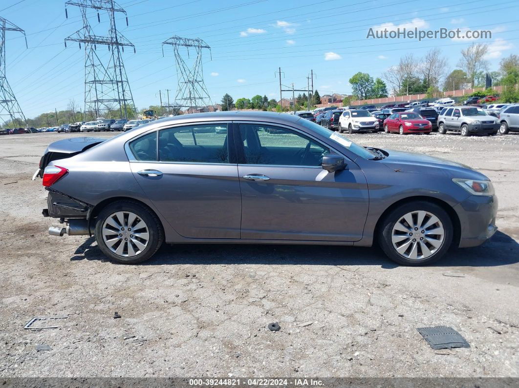 2014 Honda Accord Ex-l V-6 Gray vin: 1HGCR3F83EA015192