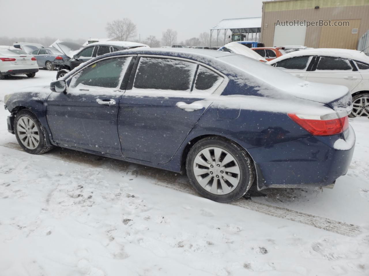 2014 Honda Accord Exl Blue vin: 1HGCR3F83EA015354