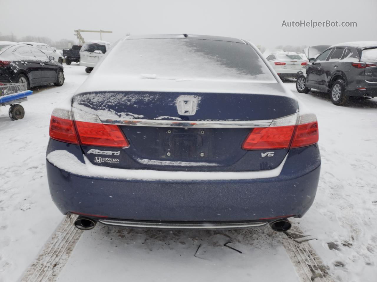 2014 Honda Accord Exl Blue vin: 1HGCR3F83EA015354