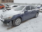 2014 Honda Accord Exl Blue vin: 1HGCR3F83EA015354