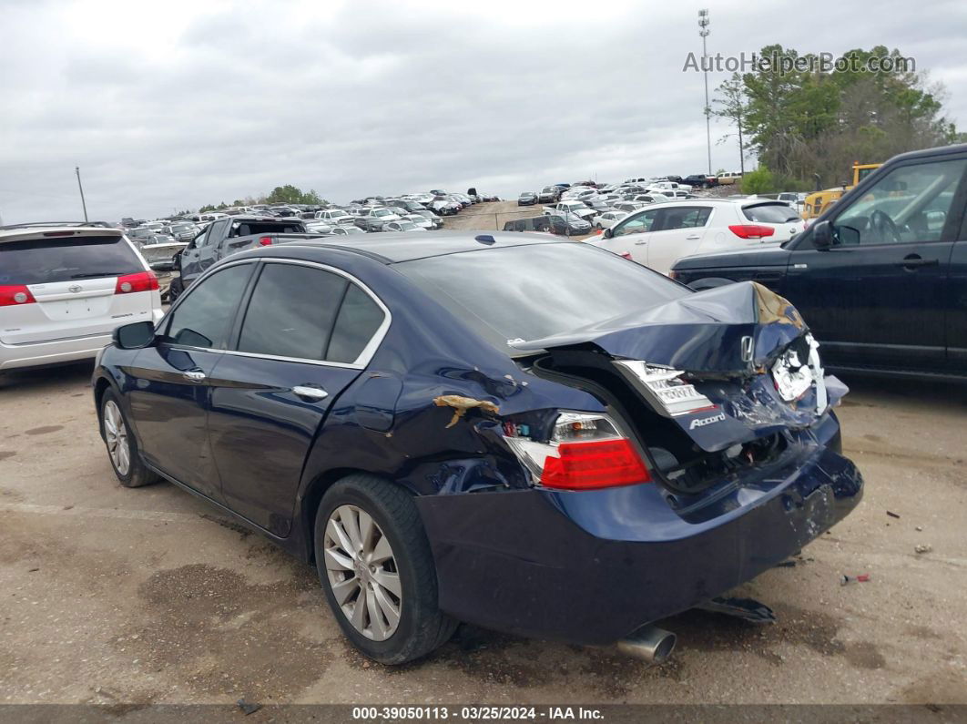 2014 Honda Accord Ex-l V-6 Blue vin: 1HGCR3F83EA017489