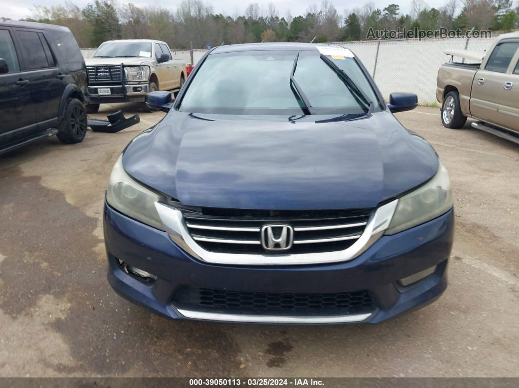 2014 Honda Accord Ex-l V-6 Blue vin: 1HGCR3F83EA017489