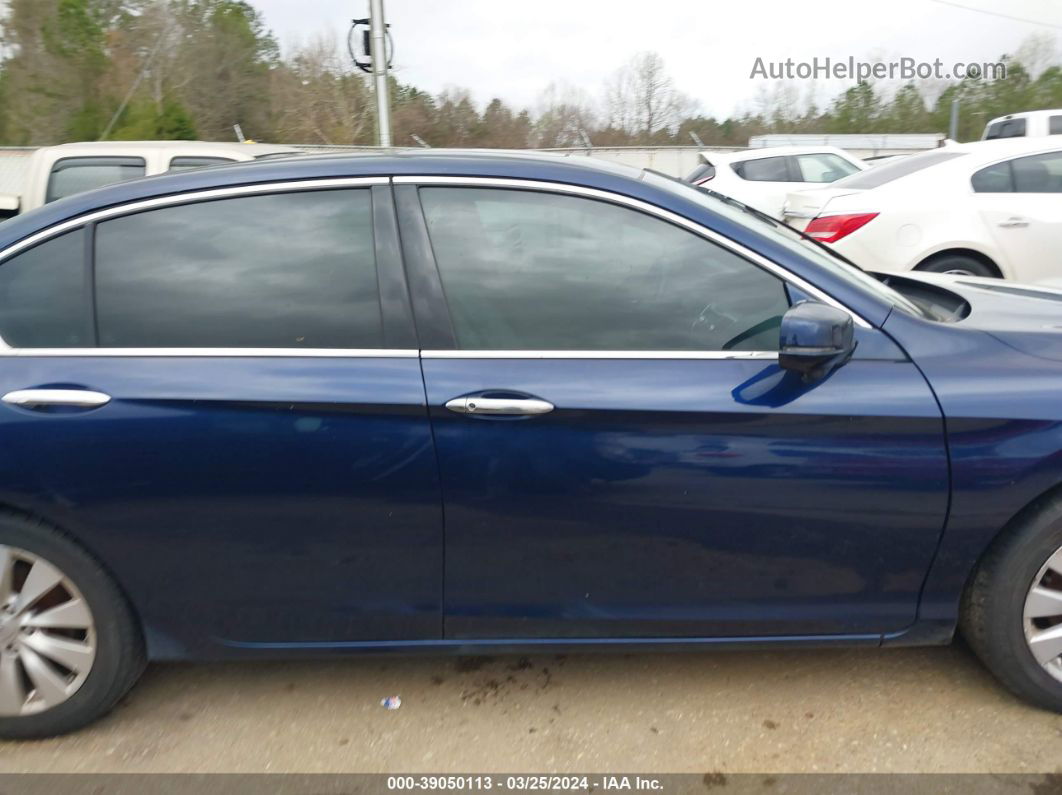 2014 Honda Accord Ex-l V-6 Blue vin: 1HGCR3F83EA017489