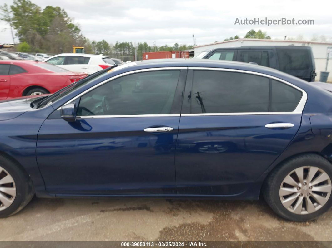 2014 Honda Accord Ex-l V-6 Blue vin: 1HGCR3F83EA017489